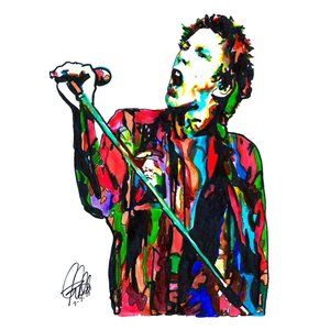 Johnny Rotten Sex Pistols Singer Punk Rock Music Print Poster Wall Art 18x24
